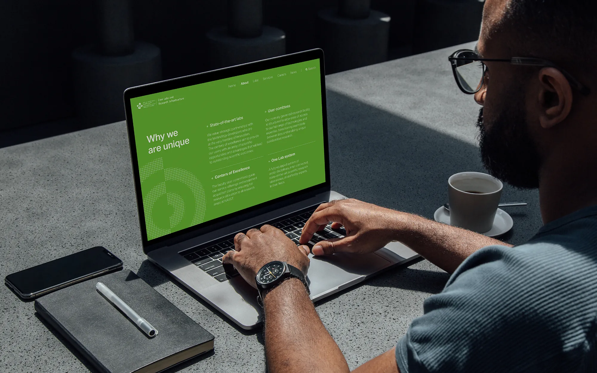 Core Labs | website mockup