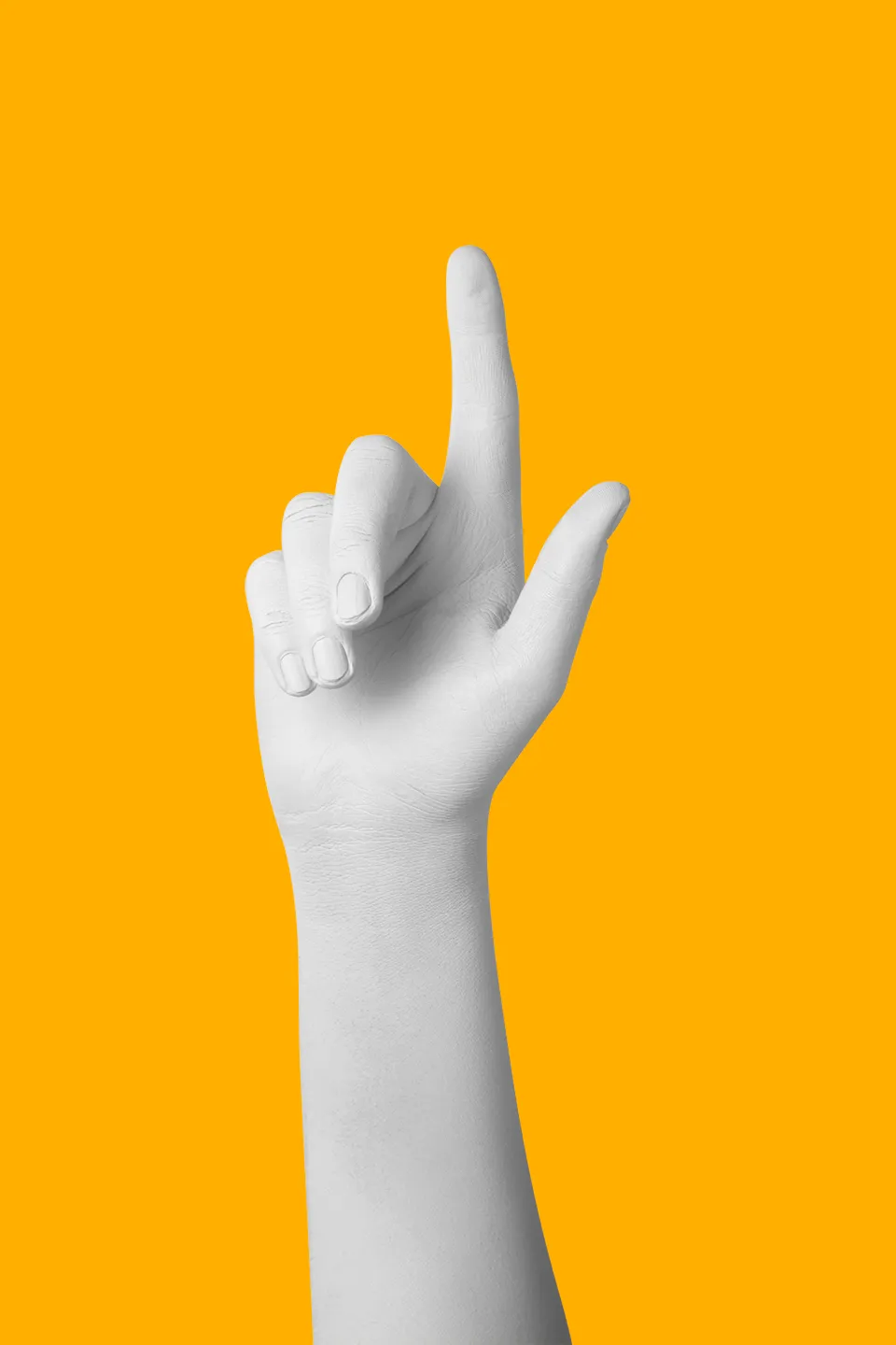Mniej Obce |  white hand 
