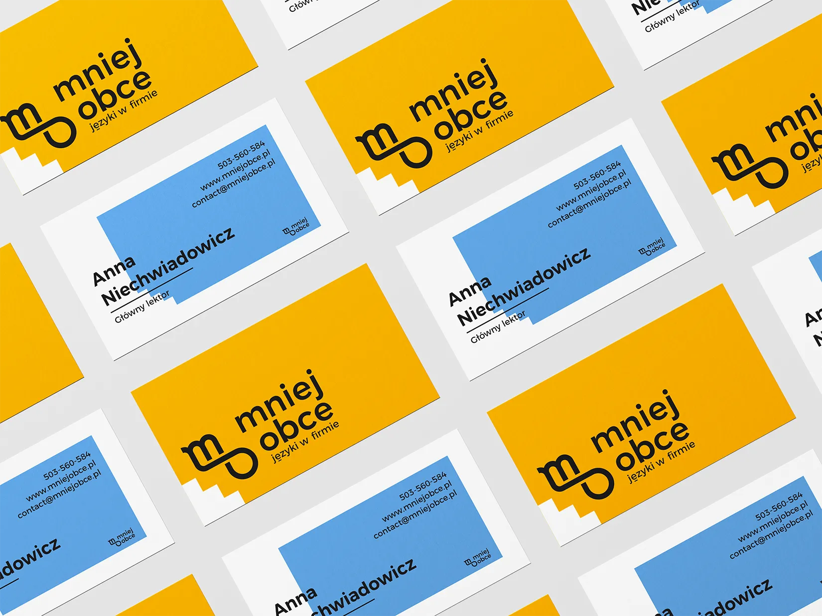 Mniej Obce | business cards